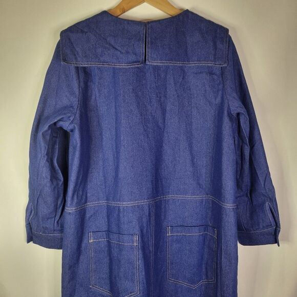 Vintage Heavyweight Deep Blue Denim Dress - Picture 5 of 16